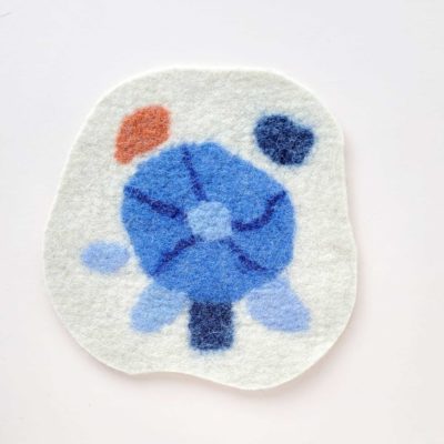 déco de table - Fleur bleue
