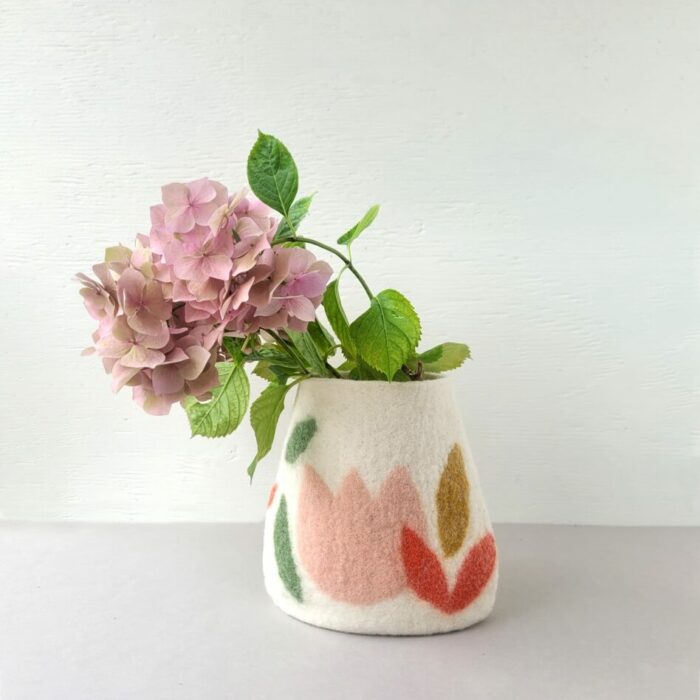 Vase Tulipe rose