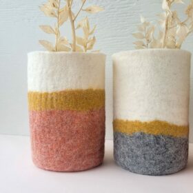 Vase bicolore brique