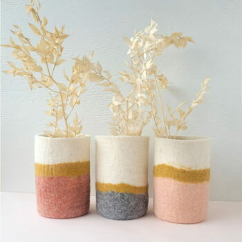 Vase bicolore brique