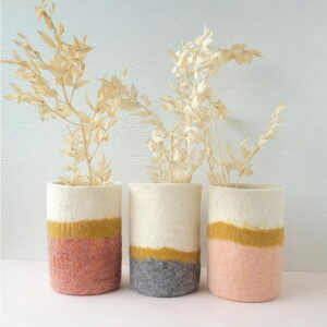 Vase bicolore brique