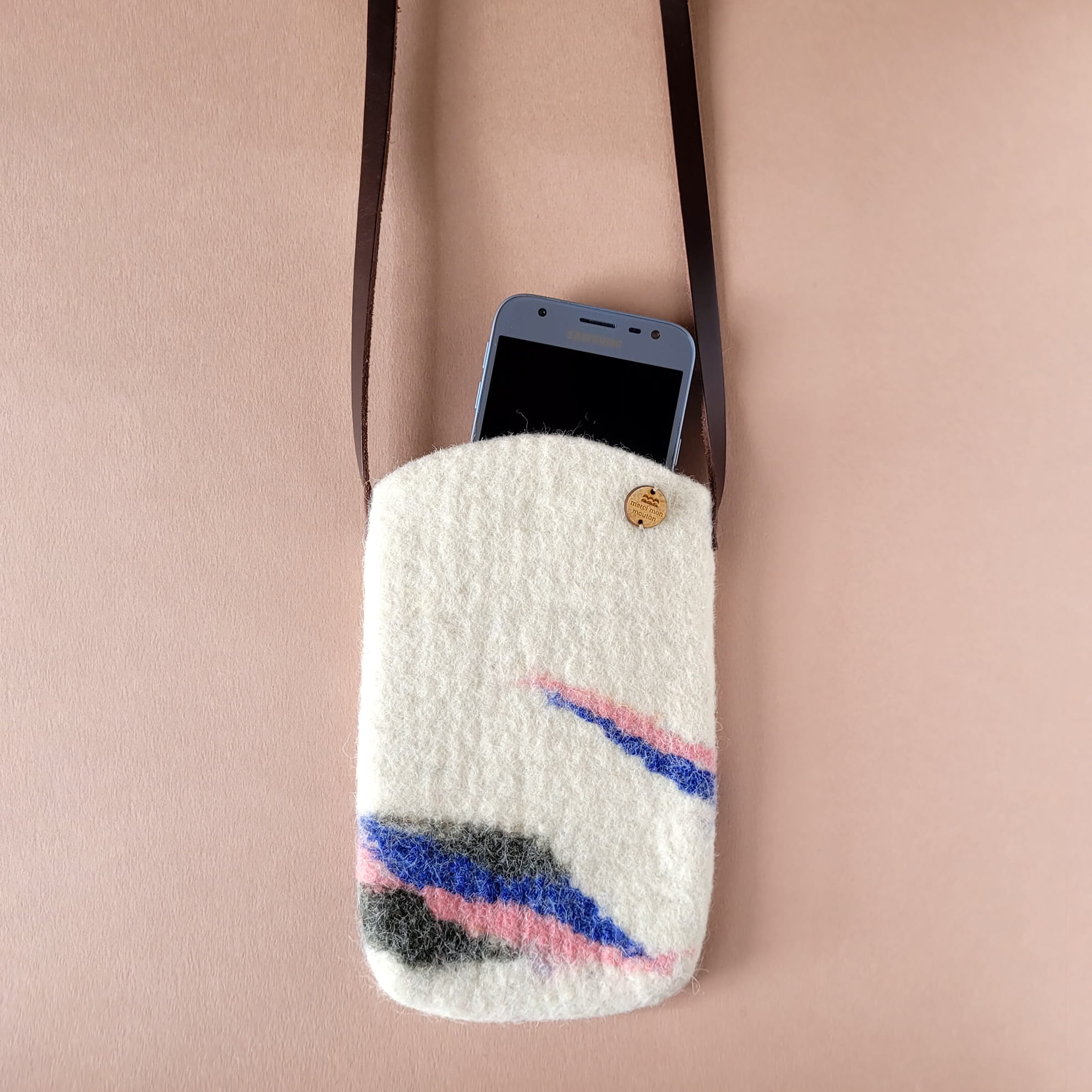 Baba - Pochette tel bleu kaki