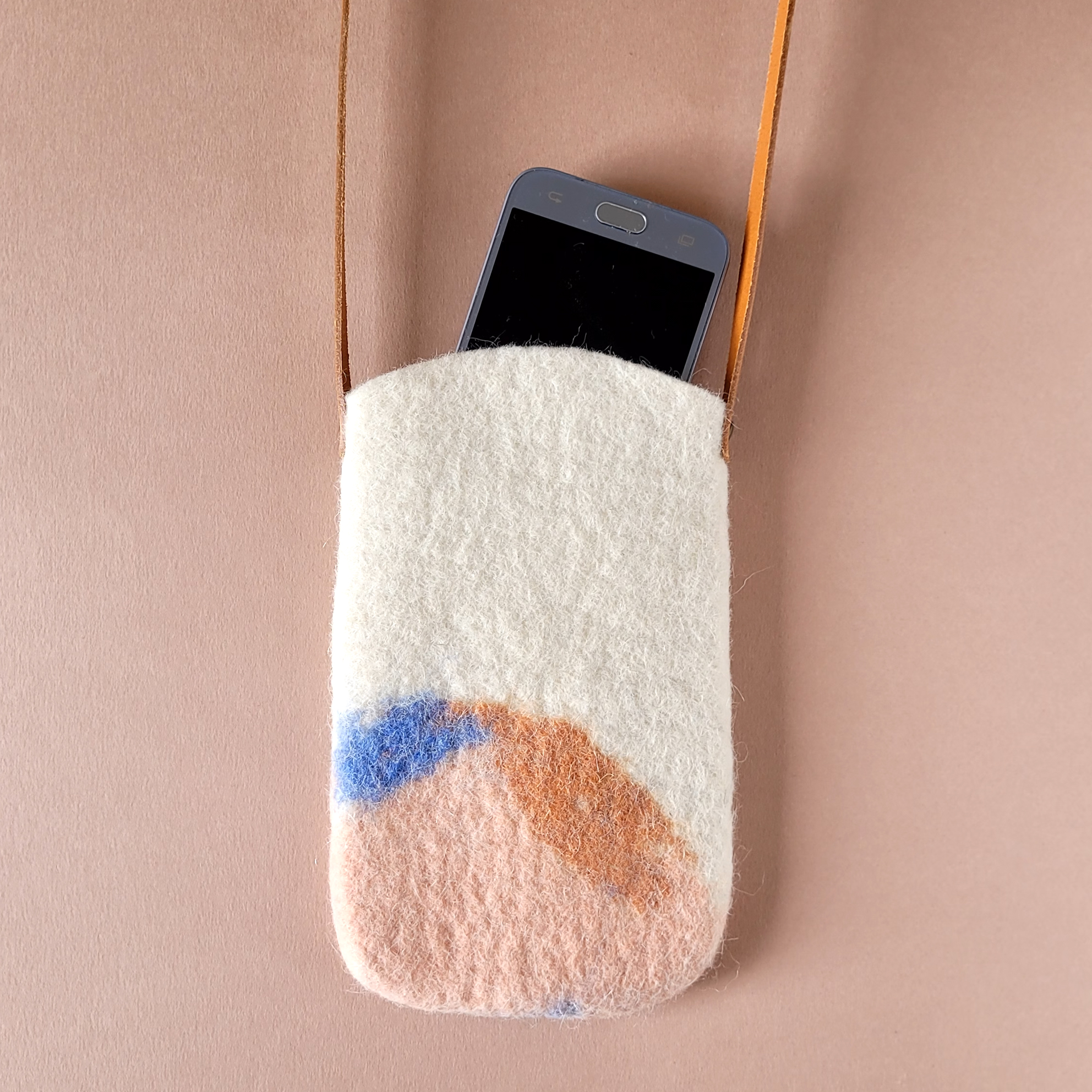 Baba - Pochette tel rose bleu