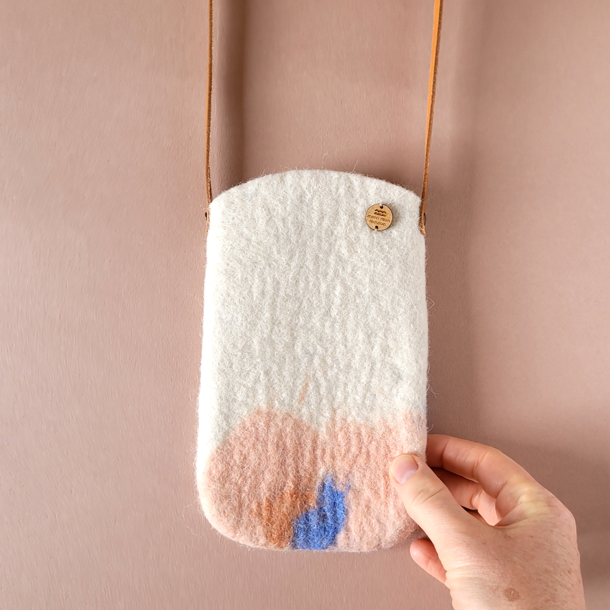 Baba - Pochette tel rose bleu