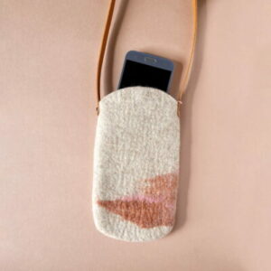 Mona - Pochette tel beige et terra cota