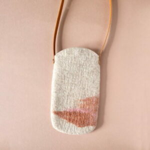 Mona - Pochette tel beige et terra cota