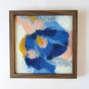 Anémone - tableau textile