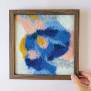 Anémone - tableau textile